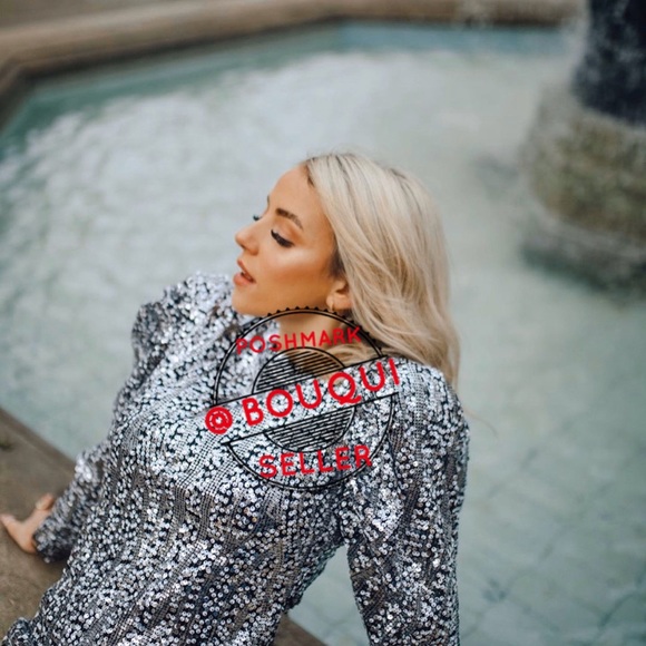 BLOGGERS FAVORITE ZARA SEQUINS DRESS WITH BELT - Picture 7 of 8